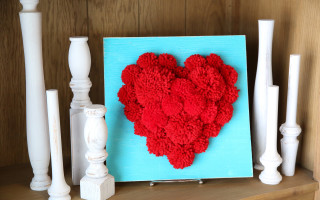 PomPom Heart Craft