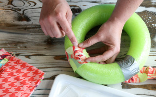 Fabric Wrapped Wreath