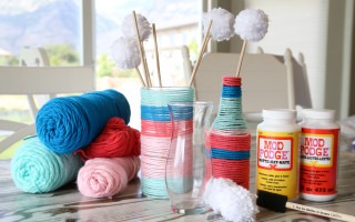 Yarn Wrapped Bottles