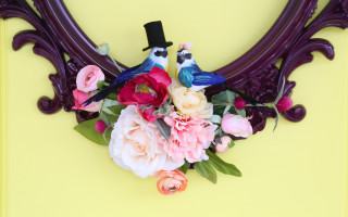 Love Birds Frame Wreath