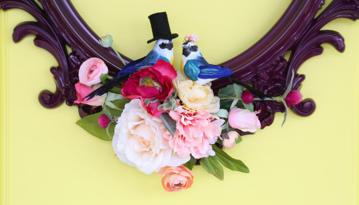 Love Birds Frame Wreath